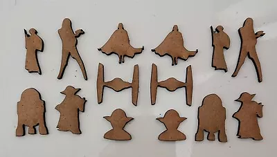 £2.75 • Buy Wooden MDF Star Wars Shapes Craft X 14 20, 30 - 40mm Embellishments 