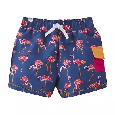 Mud Pie E2 Baby Boy Beach Flamingo Trunks Shorts 11020119 - Choose Size • $18.74