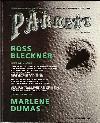 PARKETT Magazine No.38 1993 Ross Bleckner Marlene Dumas Gilbert & George • $20