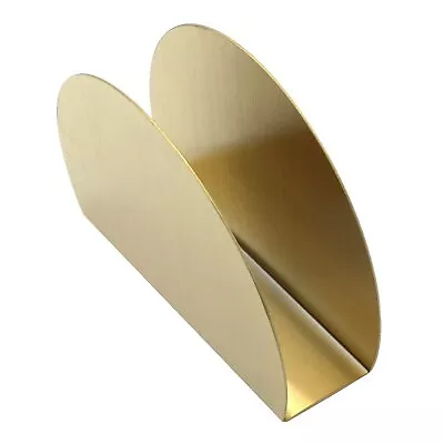 Gold Napkin Holder Stainless Steel Semicircle Tabletop Paper Napkin Holder Fr • $17