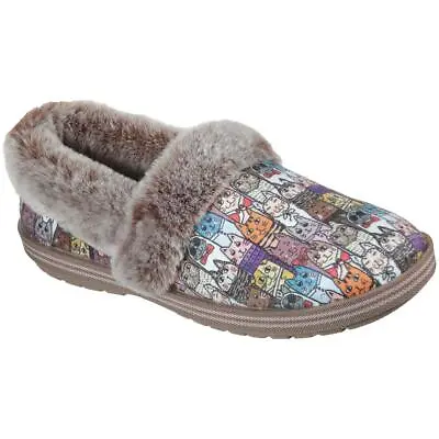 £36.95 • Buy Skechers Womens Slippers Too Cozy Chic Cat Multi Faux Fur Memory Foam 33347