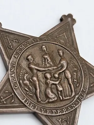 Antique GAR Grand Army Of The Republic Civil War Veteran Badge Medal 1882-1883 • $32.35