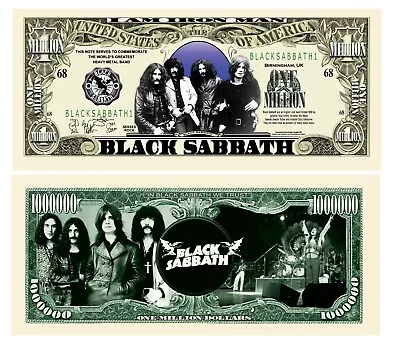 Pack Of 100 - Black Sabbath Limited Edition Collectible Million Dollar Bill  • $24.95