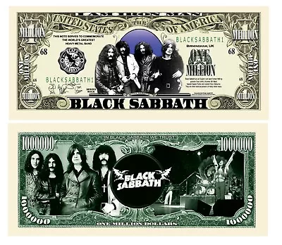 Pack Of 25 - Black Sabbath Limited Edition Collectible Million Dollar Bill  • $12.95