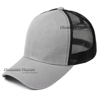 Baseball Cap Trucker Hat Mesh Back Snapback Adjustable Plain Solid Army Men Hats • $8.95