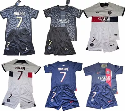 Kylian Mbappe #7 PSG 23/24 Home Away And 3rd Kit Jerseys - Kid Sizes • $29.99