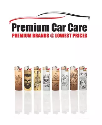 BIC TATTOO LIGHTER Cigarette Tobacco Maxi Lighters 5 PACK J26 • $14.20