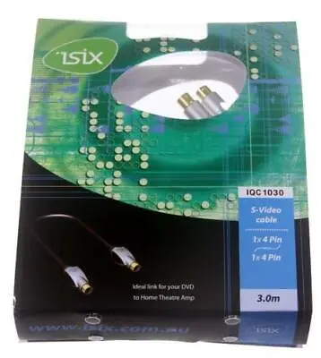 High Quality ISIX Pro S-Video Cable 3M IQC1030 SVideo New Sealed • $15