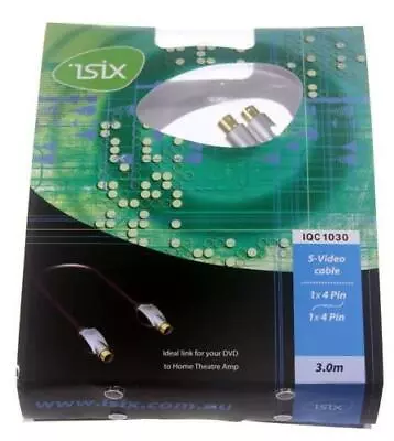 High Quality ISIX Pro S-Video Cable 3M IQC1030 SVideo New Sealed • $15