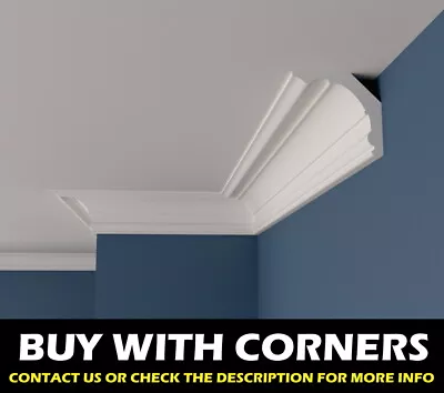 Coving Cornice Molding  XPS Polystyrene BFA10 Lightweight Ceiling Wall Decor 2M • £6.45