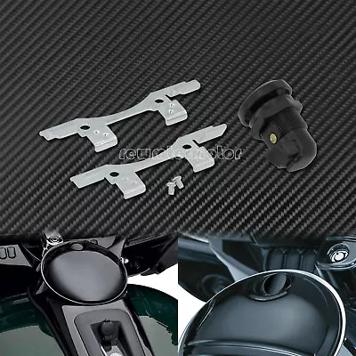 Motorcycle Fuel Door Latch Push Button Fit For Harley Touring Road Glide 92-2023 • $11.96