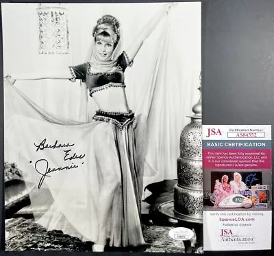 Barbara Eden Signed I Dream Of Jeannie B&W 8x10 Photo H Autograph JSA COA • $99.95