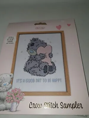 Cross Stitch Sampler Kit 8 X 10  Me To You It's A Good Day To Be Happy • £8.99