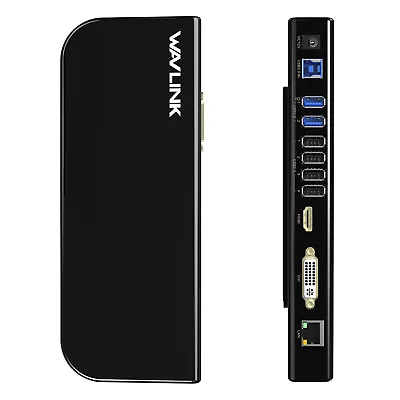 USB 3.0 Docking Station Dual Monitor W/DVI/HDMI/VGA 4×USB2.0 2×USB3.0 Ethernet • £55