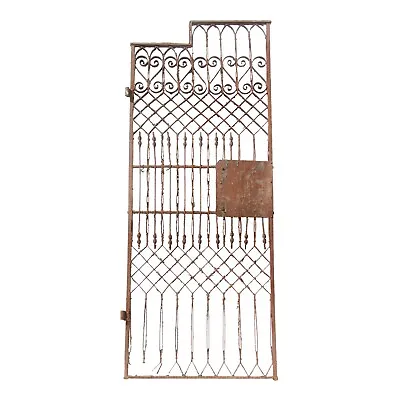 Antique 76.75 In. Wrought Iron Brooklyn Brownstone Gate Door • $440