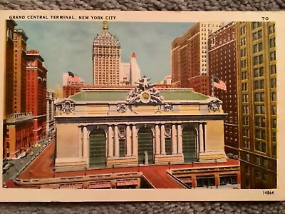 Vintage Postcard View Of Grand Central Terminal New York City • $1.99