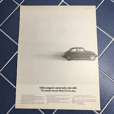 1960'S Autostick VW Volkswagen BUG Print Ad Original 1968 1969 • $8.99