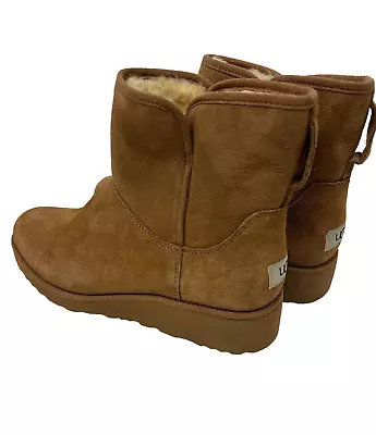 UGG KRISTIN WOMEN ANKEL BOOTS SUEDE CHESTNUT Size 9 • $109