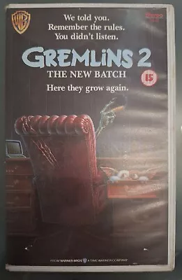 Gremlins 2: The New Batch Warner 1st Release Big Box Ex Rental VHS Pre/Post Cert • £12