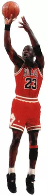 NBA Legend MICHAEL JORDAN Shooting Pose Chicago BULLS Window Cling Sticker Decal • $7