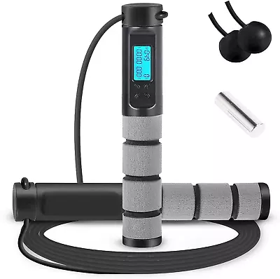 Jump Rope Digital Weighted Handle Workout Jumping Rope With Calorie Counter For • $27.88