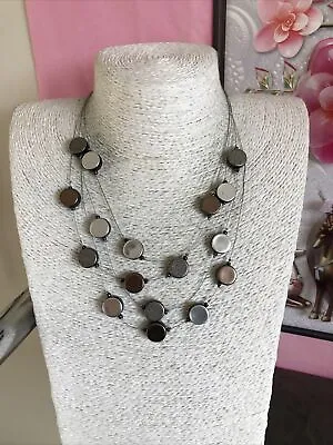 Layer Bead Illusion Collar Necklace  • £2.25
