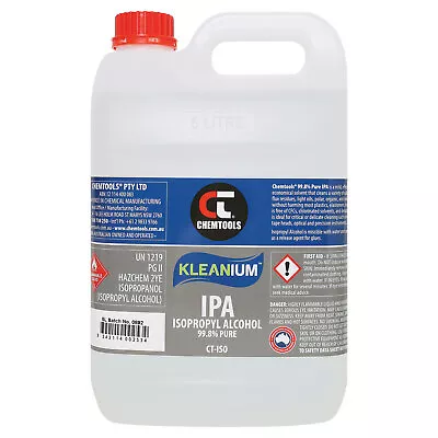 Isopropyl Alcohol 5 Litre Bottle • $67.50