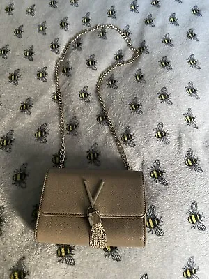 Valentino By Mario Valentino Cross Body Chain Bag Taupe • £25