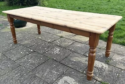 Lovely Rustic Large Farmhouse Pine Table 7ft X 3ft • £275
