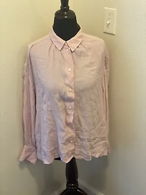 Reimagined By J Crew Pink Oversized Blouse Top Flowy M • $24.50