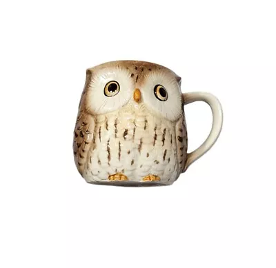 Vintage Otagiri Japan Ceramic Brown Owl Shaped Coffee Cup Mug  • $16