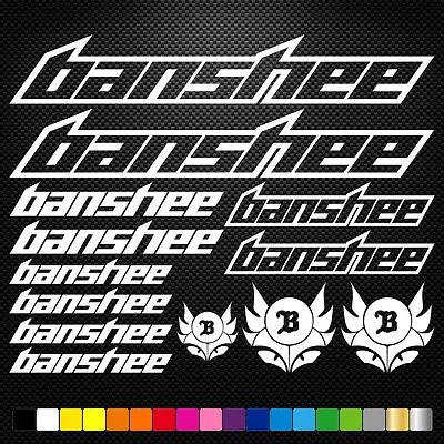 FITS Banshee Vinyl Decal Stickers Sheet Bike Frame Cycles Cycling Bicycle • £7.30