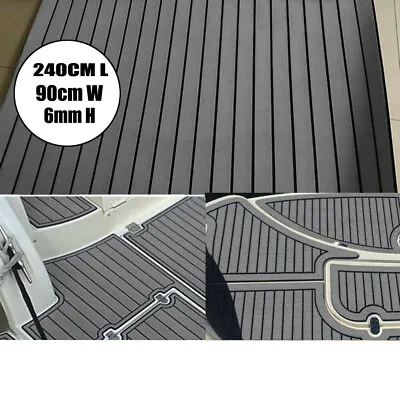 $62.99 • Buy EVA Boat Teak Decking Flooring Yacht Marine Mat In Bevel Dark Grey Accessories
