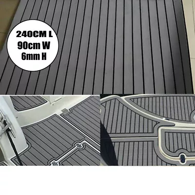 EVA Boat Teak Decking Flooring Yacht Marine Mat In Bevel Dark Grey Accessories • $56.69