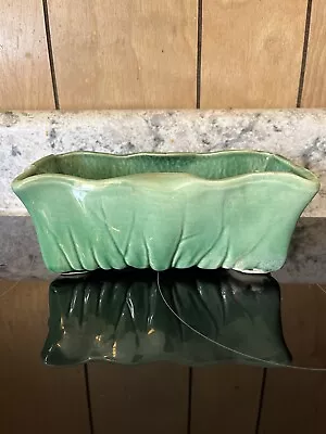 McCoy Green Ribbed Rectangle PLANTER 🔥1940-1960’s Vintage🔥RARE • $0.99