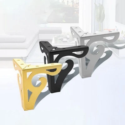 £8.85 • Buy 4Pcs Hollow Carving Metal Furniture Legs With Rubber Feet Pad Cabinet Table Leg,