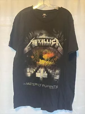 Metallica Master Of Puppets Album Cover Adult Medium Black Cotton Tee Old Navy • $14