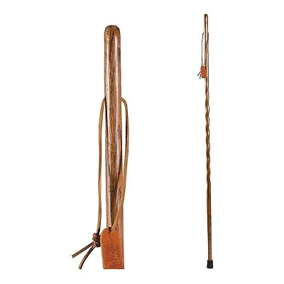 Brazos Twisted HitchHiker Brown Oak Wood Walking Stick 58 Inch Height • $41.61