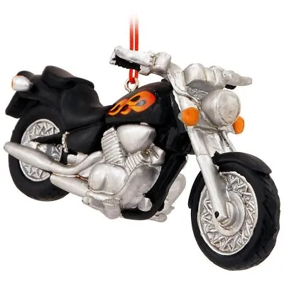 Black MOTORCYCLE Christmas Tree Ornament 5  Long By Midwest CBK • $14.99