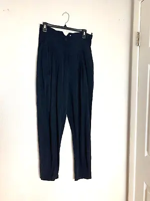 UCLA COSTUME Shop Womens Sz L Black High Waist Pants Black Paper Bag Waist • £16.32