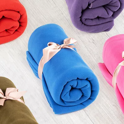 Yoga Blanket Meditation Pilates Warm Throw Fleece Soft Comfortable Reversible • £19.99