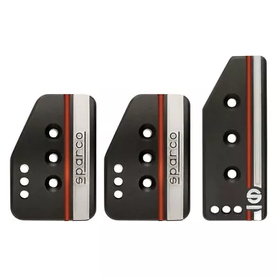 Sparco Settanta Series Aluminum Black Manual Pedal Pad Set Universal 037879OP01 • $69