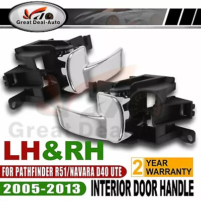 Pair Inner Door Handle For Nissan Pathfinder R51/Navara D40 05~13 Front / Rear • $22.23