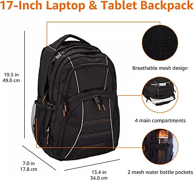 Amazon Basics Laptop Backpack - Fits Up To 17-Inch Laptops • $10.60