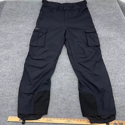 Marmot Pants Mens L Black Nylon Cargo Snow Ski Snowboard Straight Outdoor *READ* • $29.95