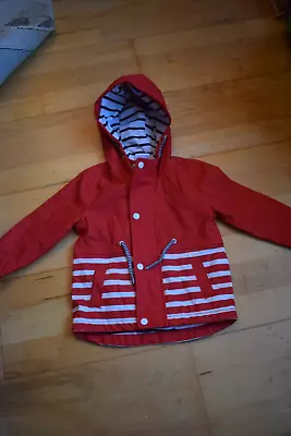 £2.99 • Buy LOVELY Girl Red Coat Raincoat Autumn Spring F&F 9-12 Months Hoodie Waterproof