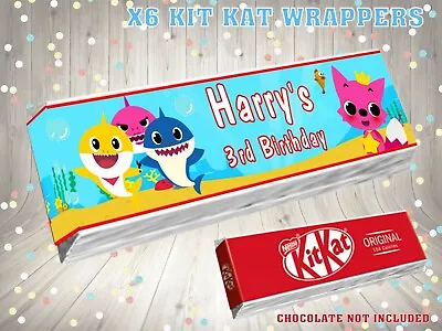 £1.20 • Buy PERSONALISED Shark Kit Kat KitKat Label / Wrapper Ideal Party Bag Filler 