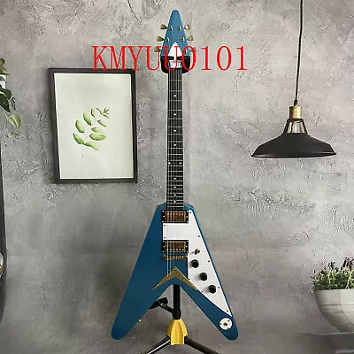 Flying V Electric Guitar 6 Strings Mahogany Body&Neck HH Pickups Gold Hardware • $261.25