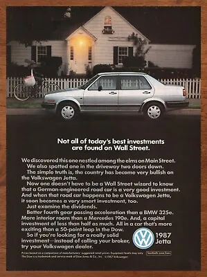 1987 Volkswagen Jetta Vintage Print Ad/Poster VW Retro 80s Car Man Cave Bar Art  • $14.99