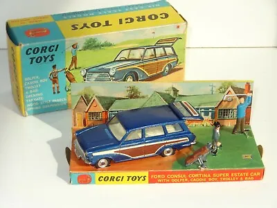 £240.98 • Buy Corgi 440 FORD CONSUL CORTINA GOLFING SET With Figures And Clubs  (235)